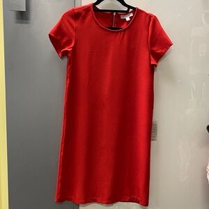 Chelsea28 Red Short Sleeve Mini Shift Dress